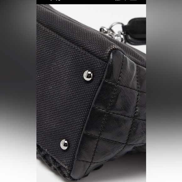 Chanel Choco Bar Leather and Canvas Mesh Bag - Picture 6 of 16